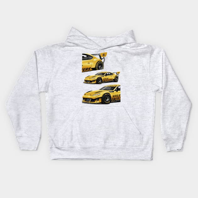 TOYOTA GT86 CUSTOM DESIGN Kids Hoodie by ASAKDESIGNS